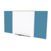 Ghent Porcelain Whiteboard / Vinyl Bulletin Combo Board, Magnetic, Style D, 5'H x 8'W, Ocean_1